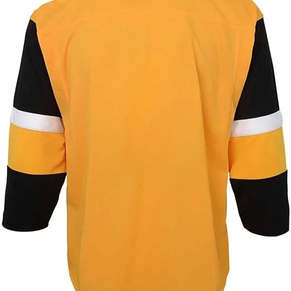 Fanatics Youth L/XL Pittsburgh Penguins Alternate Replica Jersey Yellow NHL New - Picture 2 of 4